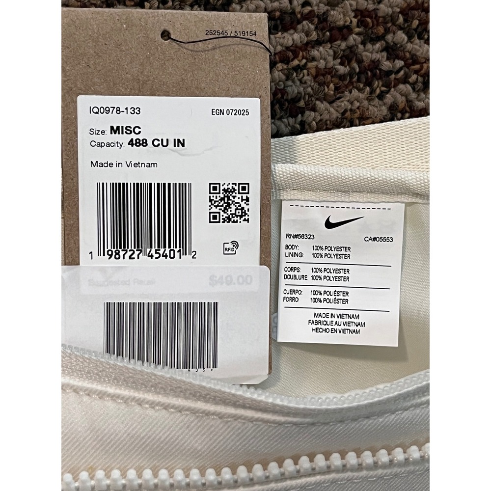 Nike Premium Hip Pack Sail White Pegasus Graphic Fanny Pack IQ0978-133 8L - Picture 3 of 7